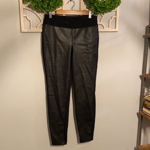 Soma smoothing faux leather ankle leggings